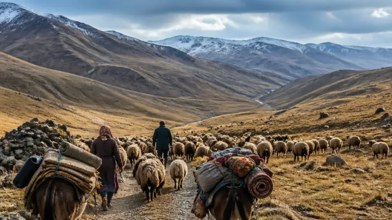 Muş yaylalarında göçerlerin kışlaklara dönüş yolculuğu başladı